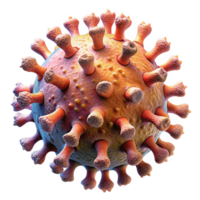 realistisk virus bakterie 3d begrepp png