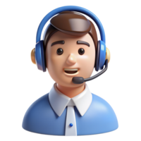 Customer Service People 3d Character png