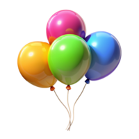 Colorful Floating Balloons 3d Asset png