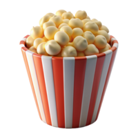 popcorn tussendoortje 3d icoon png