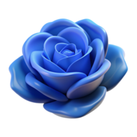 Blau Rose Blume 3d Grafik png