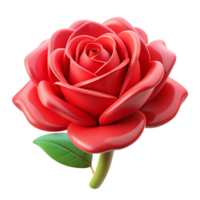 Red Rose Flower 3d Element png