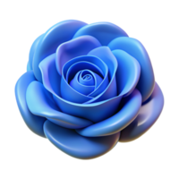 Blue Rose Flower 3d Render png