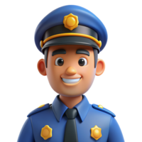 Polizist Offizier 3d Element png