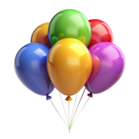 realistisch bunt Luftballons 3d Design png