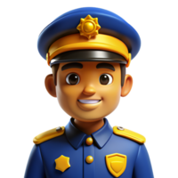 polis officer 3d grafisk png