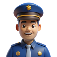 policier officier 3d gens png