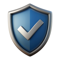 Shield with Check Mark 3d Asset png