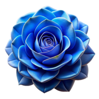 Blue Rose Flower 3d Design png