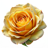 Yellow Rose Flower 3d Design png