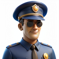 policier officier 3d conception png