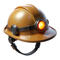 Hard Hat with Lamp 3d Image png
