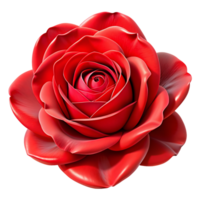 Red Rose Flower 3d Object png