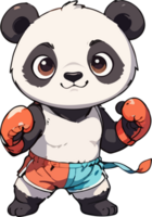 panda boxeo dibujos animados imagen png