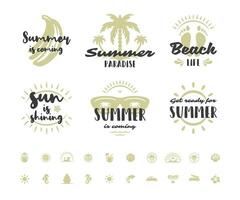 verano Días festivos tipografía inspirador citas o refranes diseño vector