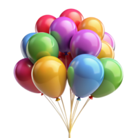 Realistic Colorful Floating Balloons 3d Image png