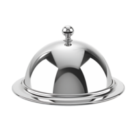 Shiny Silver Culinary Cloche Unveiling Gastronomic Delights png