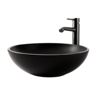 Stylish Bathroom Fixture Vessel Sink with Faucet Cut Out png
