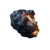 cósmico escombros asteroides en vuelo png