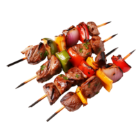 Juicy Grilled Kebab Silhouettes on Skewers png