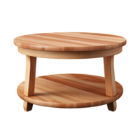 Classic Rustic Style Round Natural Wood Coffee Table Cutouts png