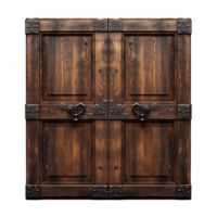 Distressed Cutouts of Weathered Double Wooden Doors png