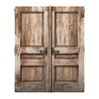 Vintage Charm Weathered Wooden Door Cutouts png