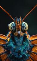 Colorful insect with big eyes photo