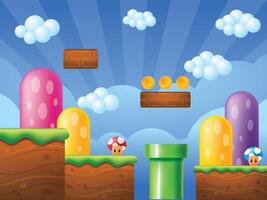 Advanture Game Colorful Background vector