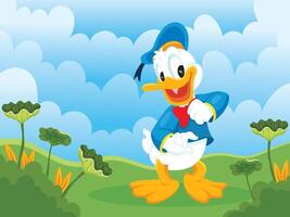 Cute Donald Duck vector