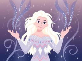 Frozen Magic Girl vector