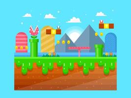 Fantasy Game Background Concept vector