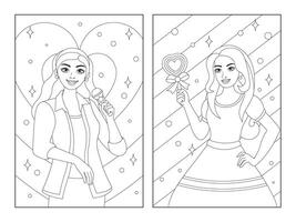 Beautiful Girl Activity vector