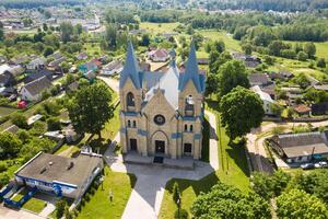 católico Iglesia de S t. dominic y S t. María el Virgen en rakov.belarús foto