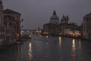 Venice landscape dusk night photo