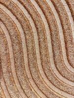 Texture close up of concentric circles on compressed coconut coir for natural fiber background. Natural background for design, websites or cards. photo