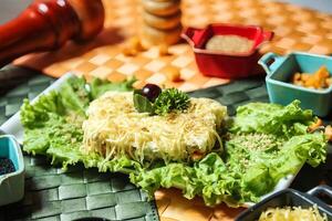 Assorted Food Spread on a Table photo