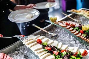 Assorted Food Displayed on Ice photo