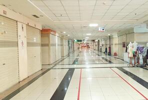 Jakarta, Indonesia - March 23, 2024, closed stalls in a mall for rent. Thamrin City, Jakarta photo