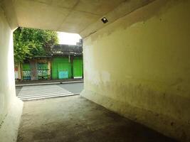 Surakarta, Central Java, Indonesia. April 11 2024, empty corridor walkway at Slamet Riyadi street photo