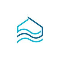 Modern abstract simple line house logo symbol vector