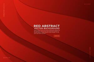 Red Abstract Background with Paper cut Style vector