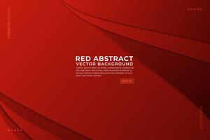 Red Abstract Background with Paper cut Style vector