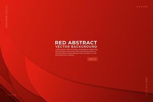 Red Abstract Background with Paper cut Style vector