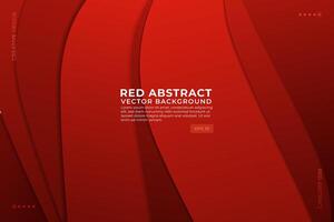 Red Abstract Background with Paper cut Style vector