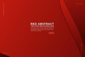 Red Abstract Background with Paper cut Style vector