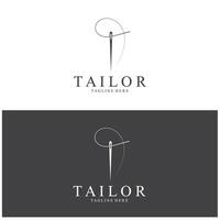 Tailor Logo Needle Thread Design vintage logo vector