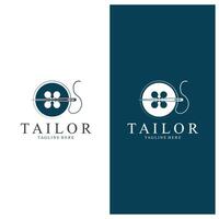 Tailor Logo Needle Thread Design vintage logo vector