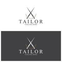 Tailor Logo Needle Thread Design vintage logo vector