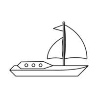 sailboat icon logo vector